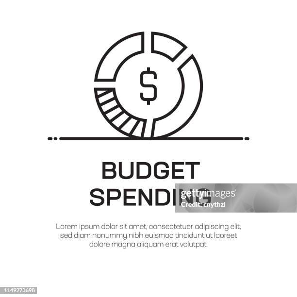 budget spending vector line icon - simple thin line icon, premium quality design element - emblem credit card payment stock illustrations