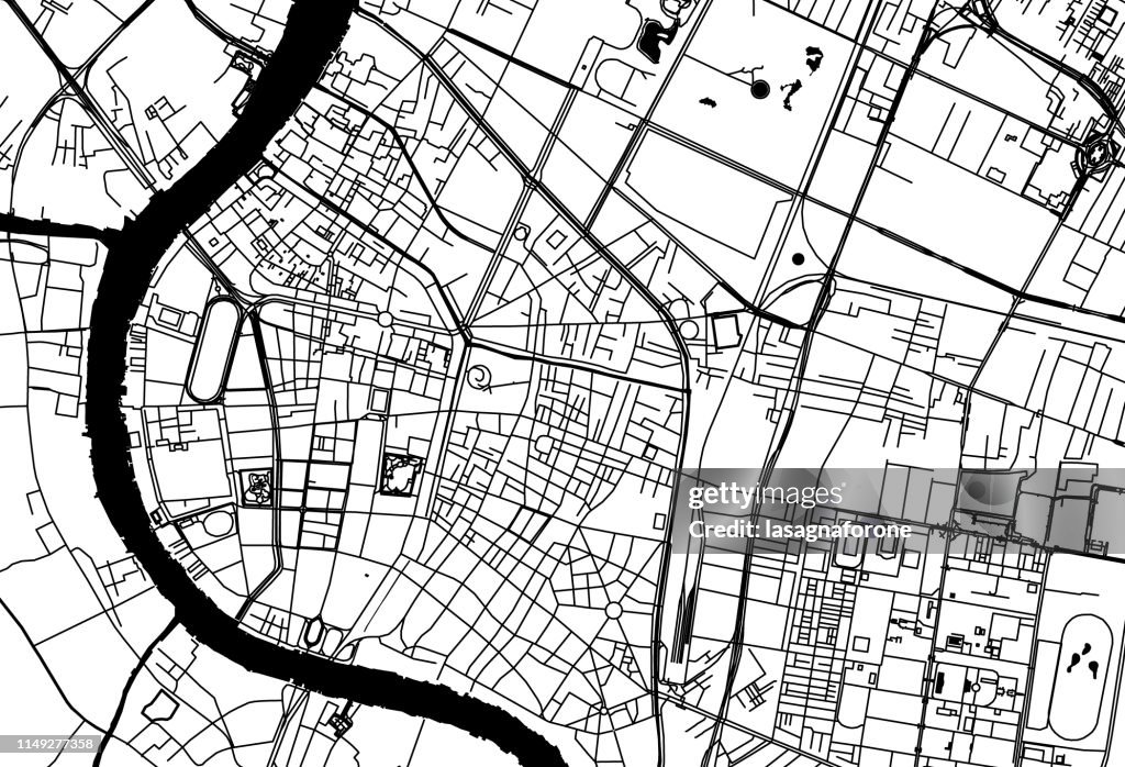 Bangkok Thailand Vector Map