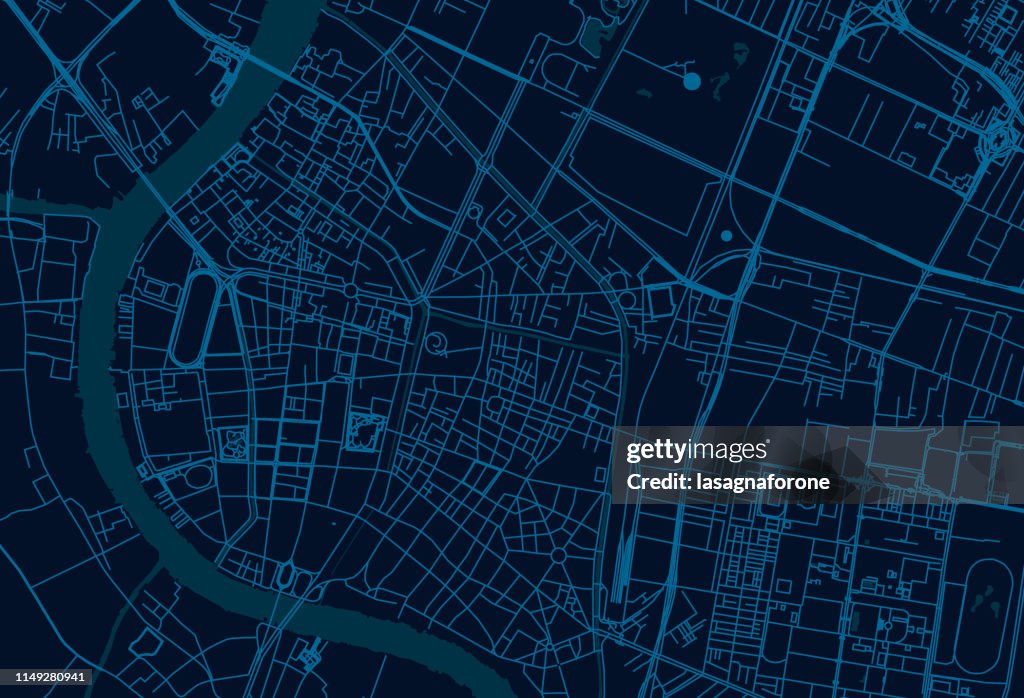 Bangkok Thailand Vector Map