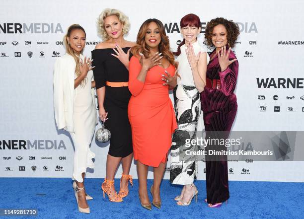 Karrueche Tran, Jenn Lyon, Niecy Nash, Carrie Preston and Judy Reyes of TNT’s Claws attend the WarnerMedia Upfront 2019 arrivals on the red carpet at...