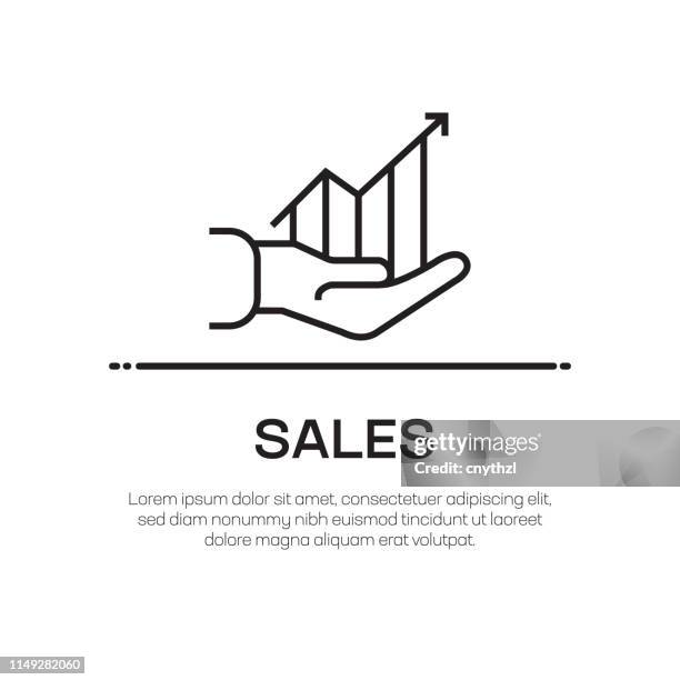 sales vector line icon - simple thin line icon, premium quality design element - sales excellence stock illustrations