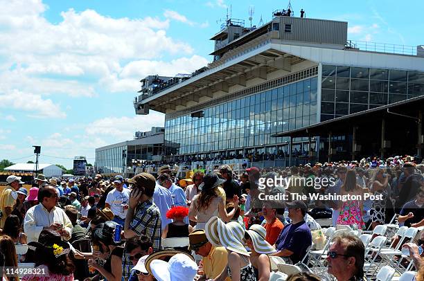 May 21: A full house at Pimlico for the 136th running of the Preakness Stakes on May 21, 2011 in Baltimore, Md