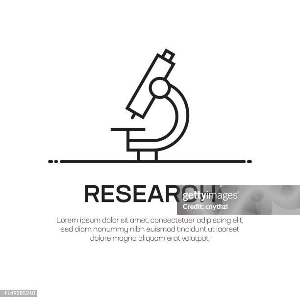 research vector line icon - simple thin line icon, premium quality design element - product development lab stock illustrations