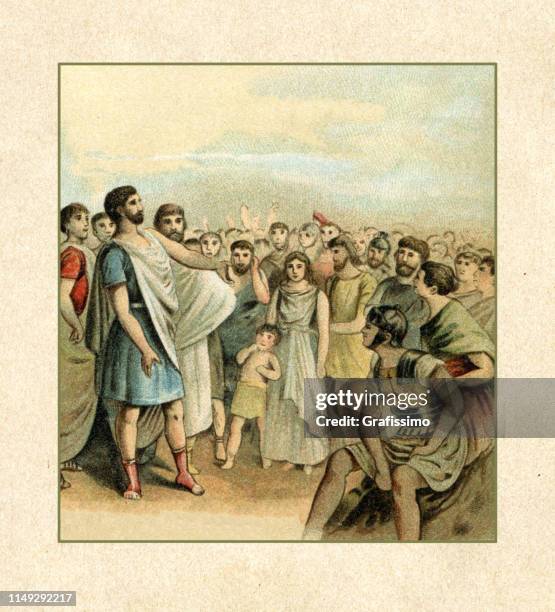 menenius agrippa consul of the roman republic in 503 bc - augustus caesar stock illustrations