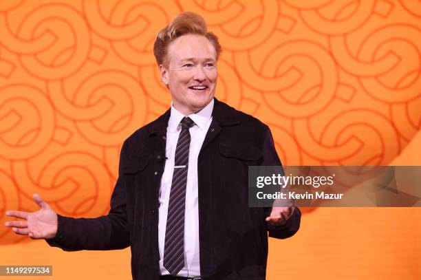 Conan O'Brien of TBS’s CONAN speaks onstage during the WarnerMedia Upfront 2019 show at The Theater at Madison Square Garden on May 15, 2019 in New...