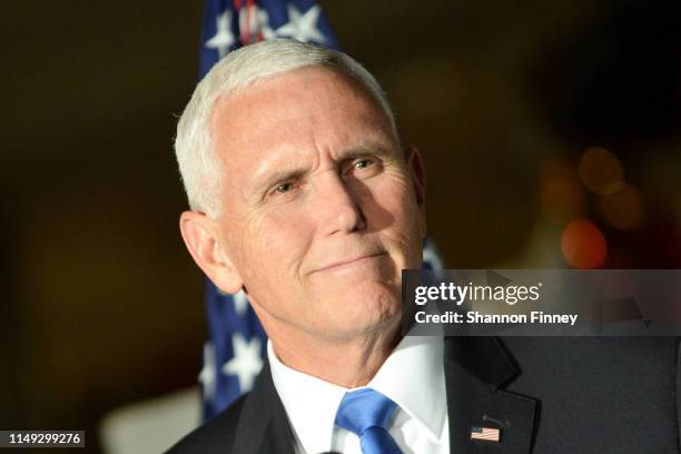 Vice President of the United States Mike Pence delivers remarks at the DC premiere of the film, "Apollo 11: First Steps Edition" at Smithsonian’s...