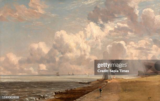 The Low Lighthouse and Beacon Hill Harwich Lighthouse Harwich: Sea and Lighthouse, John Constable, 1776-1837, British