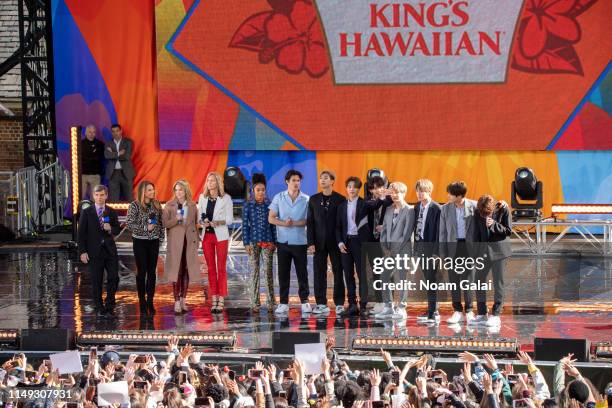 George Stephanopoulos, Ginger Zee ,Amy Robach, Lara Spencer, Yara shahidi speak with Kim Tae-hyung, Park Ji-min, Jungkook, Suga, Kim Seok-jin, RM and...