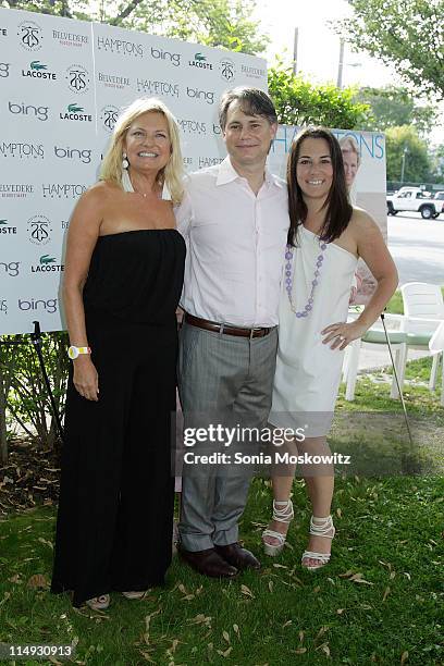 Debra Halpert, Jason Binn, Samantha Yanks attend the annual Memorial Day Weekend celebration at Southampton Social Club on May 29, 2011 in...