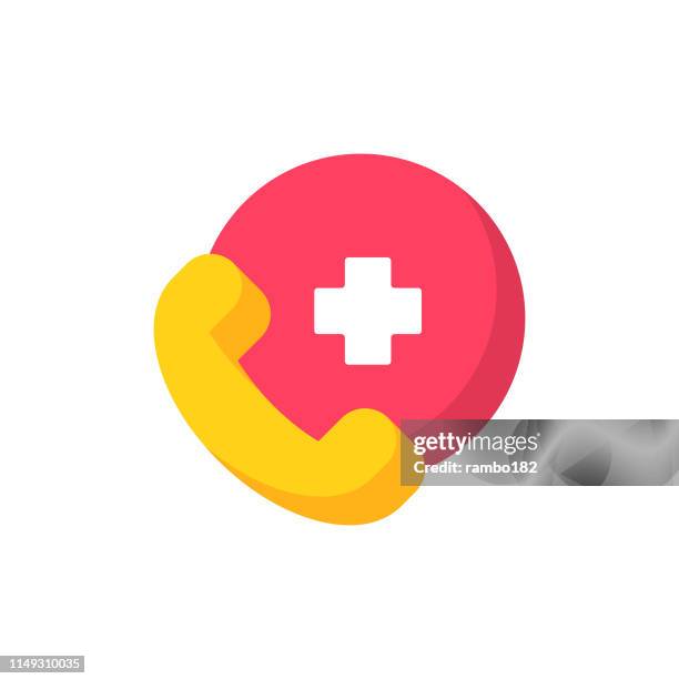 medical help flat icon. pixel perfect. for mobile and web. - nurses talking stock illustrations