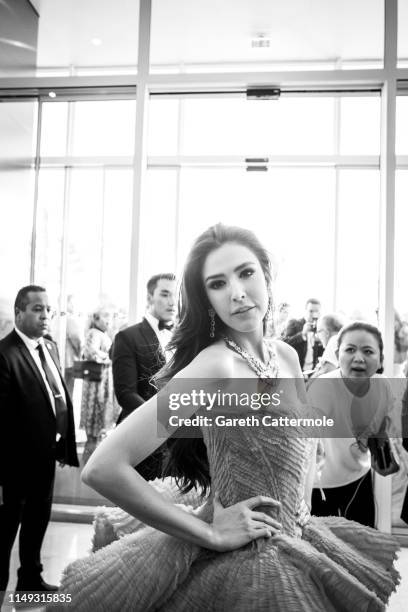 Sririta Jensen leaves the Martinez Hotel during the 72nd annual Cannes Film Festival at on May 15, 2019 in Cannes, France.