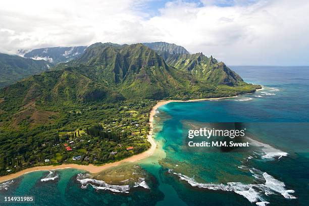 hana kauai hawaii beach - isole hawaii foto e immagini stock