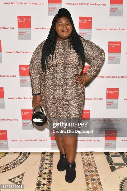 Gabourey Sidibe attends the 20th Anniversary Bottomless Closet Luncheon at Cipriani 42nd Street on May 15, 2019 in New York City.