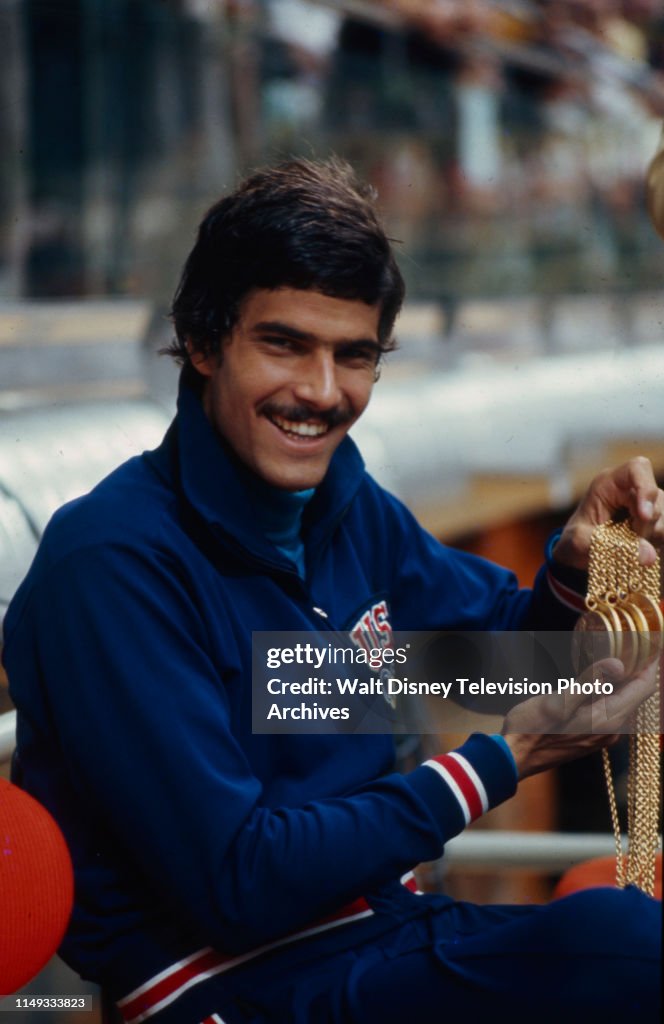 Mark Spitz With 5 Gold Medals At The 1972 Olympics