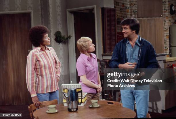 Janet MacLachlan, Joyce Bulifant, Ron Masak appearing in the ABC tv series 'Love Thy Neighbor' episode 'The Marriage You Save May Be Your Own'.