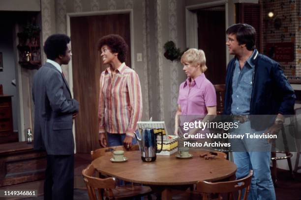 Harrison Page, Janet MacLachlan, Joyce Bulifant, Ron Masak appearing in the ABC tv series 'Love Thy Neighbor' episode 'The Marriage You Save May Be...