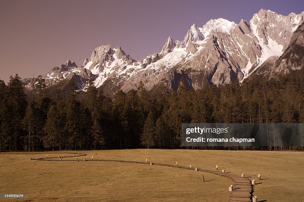 Yulongshan range at first light