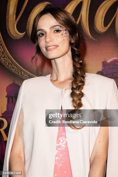 Gaia Bermani Amaral attends the Aladdin photocall and red carpet at The Space Cinema Odeon on May 15, 2019 in Milan, Italy.