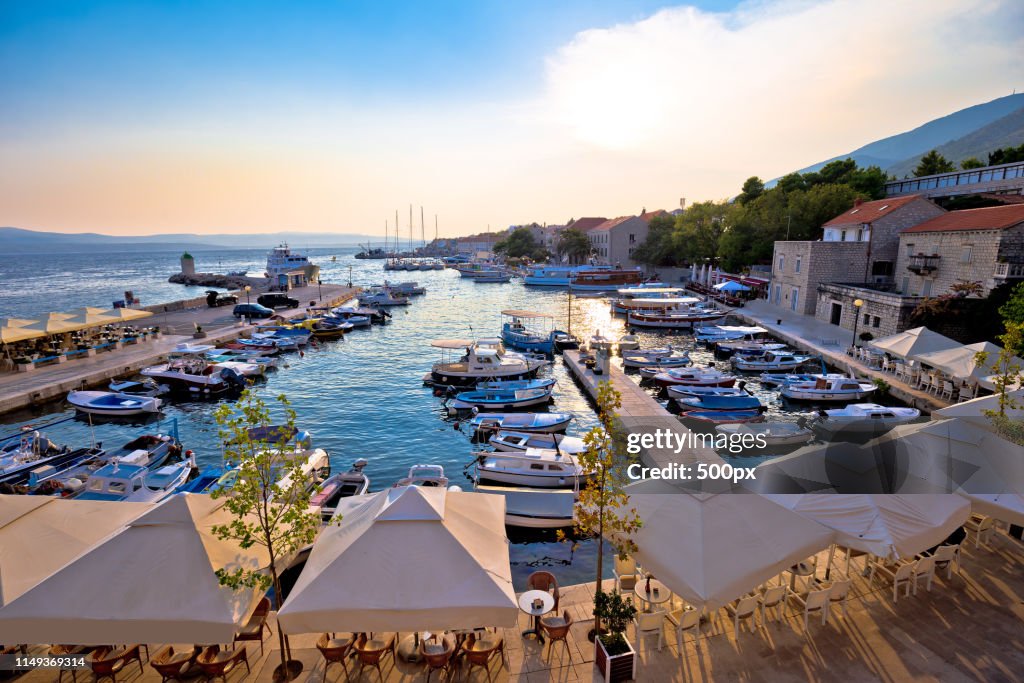 Town Of Bol On Brac Island Waterfront View At Sunset