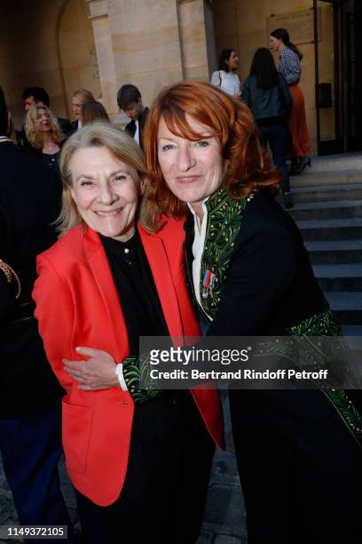 President of Castle of Versailles Catherine Pegard and Muriel Mayette-Holtz attend the Installation of Muriel Mayette-Holtz elected Member of the...