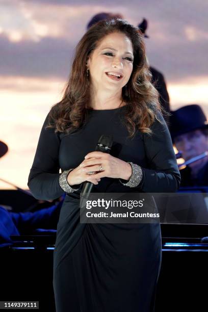 Gloria Estefan performs onstage at the Statue Of Liberty Museum Opening Celebration on May 15, 2019 at Ellis Island in New York City.