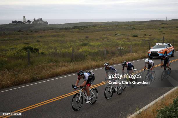 Roy Goldstein of Israela and Team Israel Cycling Academy / Jonny Brown of The United States and Team Hagens Berman-Axeon / Ian Garrison of The United...