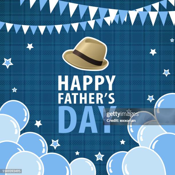 celebrating father's day - holiday table setting stock illustrations