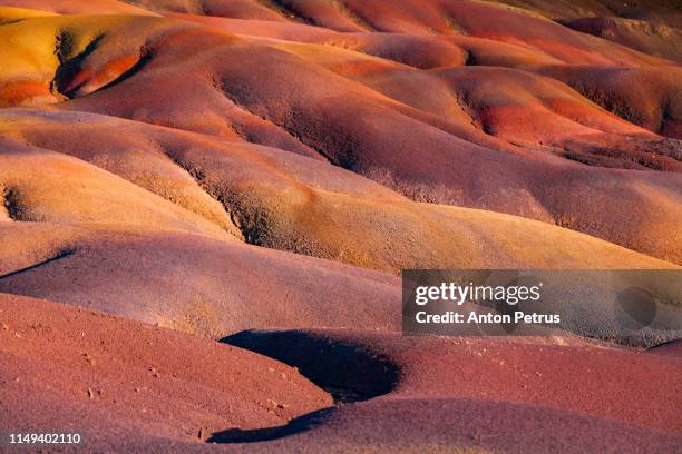 seven coloured earth on chamarel, mauritius island, africa - number 7 stock pictures, royalty-free photos & images