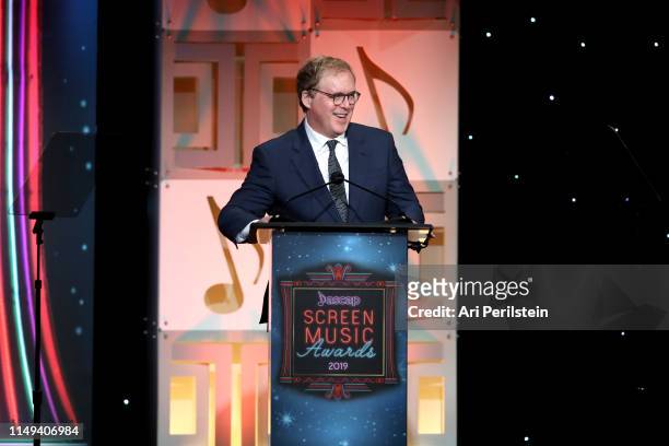 Director Brad Bird speaks onstage during the ASCAP 2019 Screen Music Awards Show at The Beverly Hilton Hotel on May 15, 2019 in Beverly Hills,...