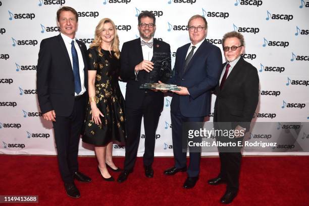 Film & TV Music / New Media Shawn Lemone, ASCAP CEO Elizabeth Matthews, Composer Michael Giacchino, winner of the ASCAP Henry Mancini Award, Director...
