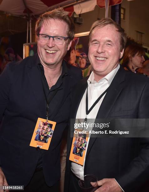 Executive producer/screenwriter Andrew Stanton and Brad Bird attend the world premiere of Disney and Pixar's TOY STORY 4 at the El Capitan Theatre in...