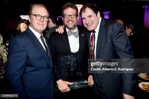 Director Brad Bird, ASCAP Henry Mancini winner Michael Giacchino, and host Richard Kind attend the ASCAP 2019 Screen Music Awards - Show at The...