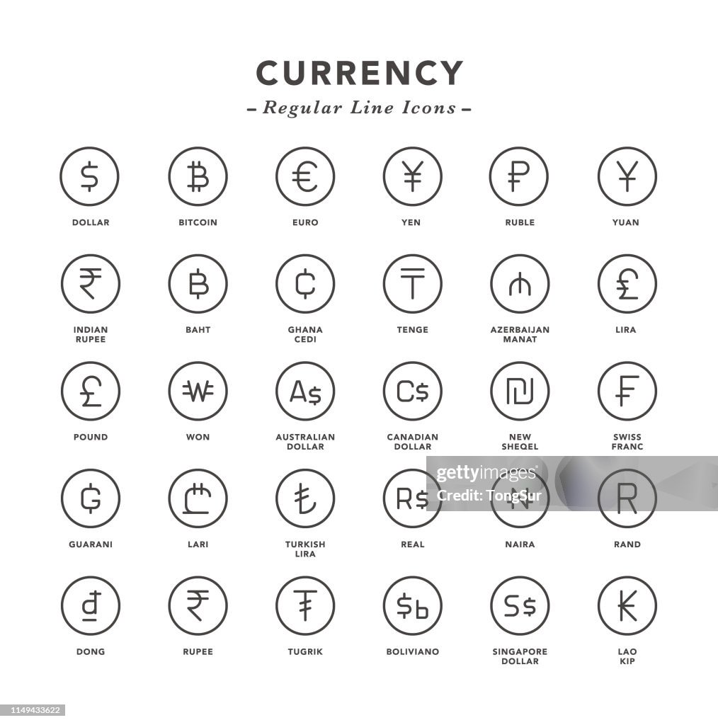 Currency - Regular Line Icons