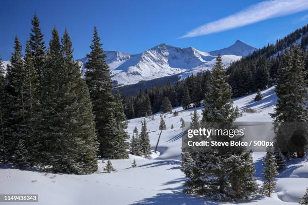 copper mountain ten mile range colorado winter - copper mountain stock-fotos und bilder