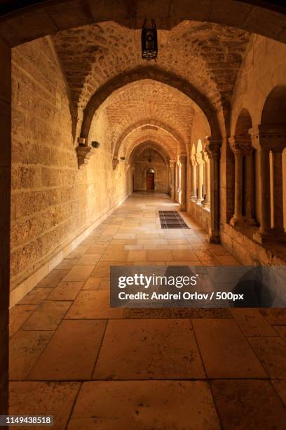 church of nativity in bethlehem - byzantine stock pictures, royalty-free photos & images