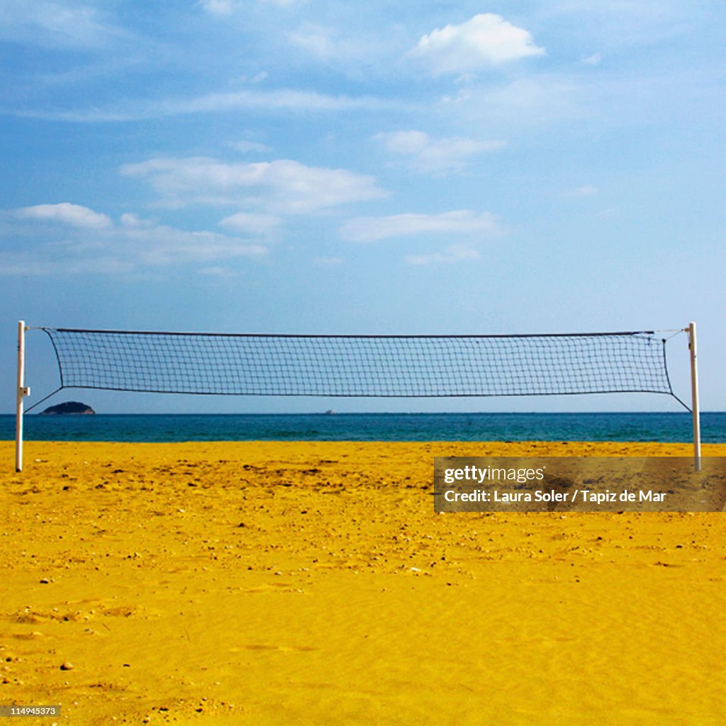 Volleyball Net on seaside