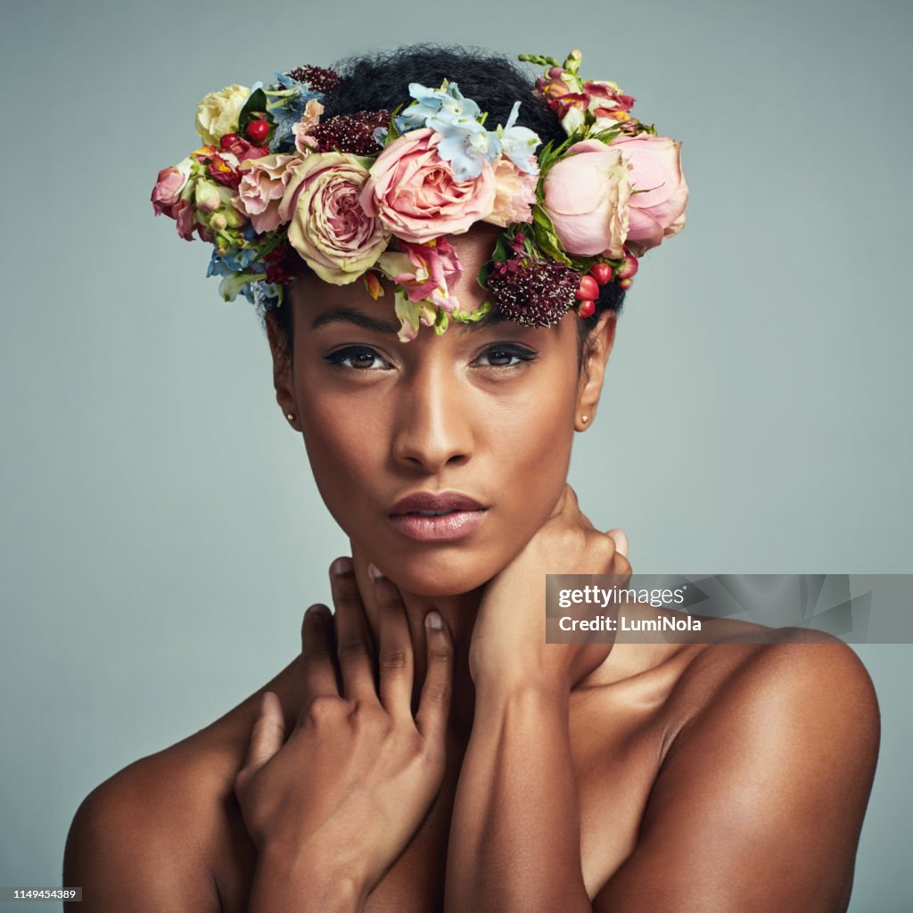 Schönheit und Natur kombiniert