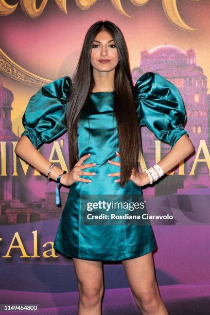 Elisa Maino attends the Aladdin photocall and red carpet at The Space Cinema Odeon on May 15, 2019 in Milan, Italy.
