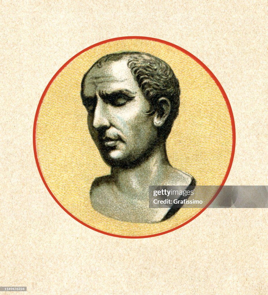 Ceeser Roman Emperor Julius Caesar Portrait High-Res Vector Graphic - Getty Images