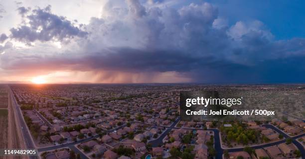 rain storm pano - haboob stock pictures, royalty-free photos & images