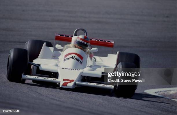 John Watson drives the Marlboro Team McLaren M28 Ford Cosworth DFV 3.0 V8 during the Spanish Grand Prix on 29th April 1979 at the Circuito del Jarama...