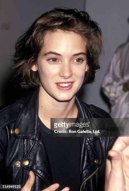 Actress Winona Ryder attends Damien Elwes' Art Exhibtion on April 29, 1989 at the CAZ Gallery in West Hollywood, California.