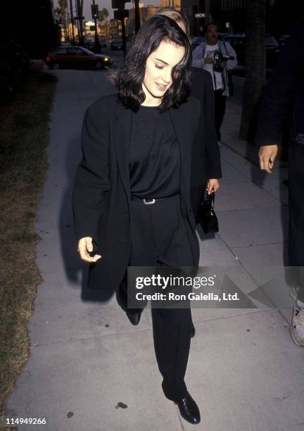 Actress Winona Ryder attends the "Backdraft" Beverly Hills Premiere on May 22, 1991 at the Academy Theatre in Beverly Hills, California.