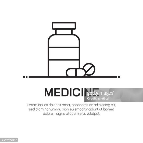 medicine vector line icon - simple thin line icon, premium quality design element - pil stock illustrations