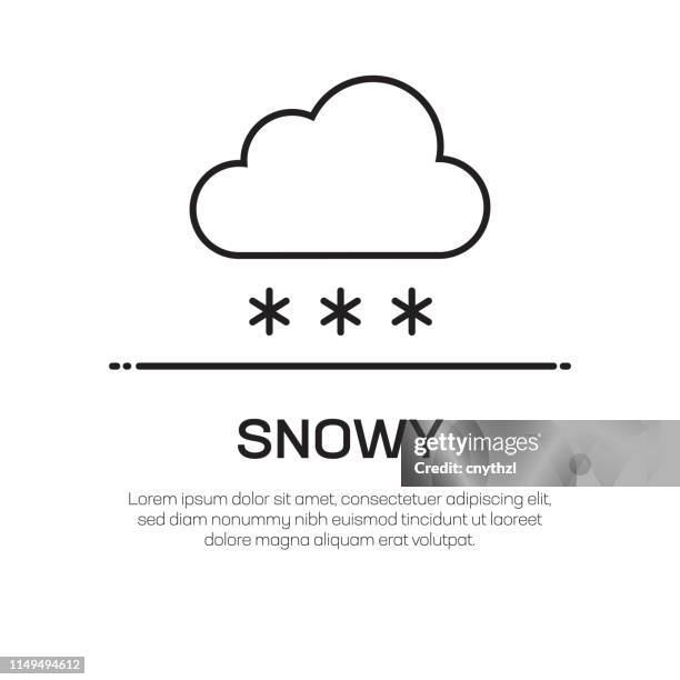 snowy vector line icon - simple thin line icon, premium quality design element - cold shower stock illustrations