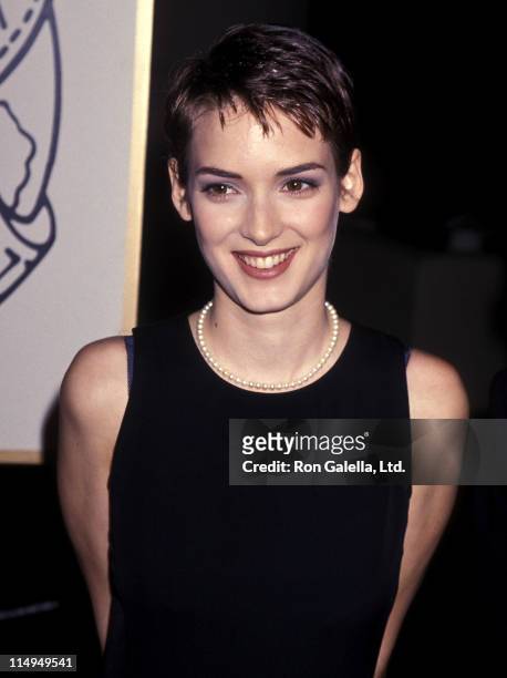 Actress Winona Ryder attends the 51st Annual Golden Globe Awards on January 22, 1994 at Beverly Hilton Hotel in Beverly Hills, California.