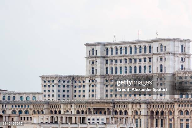 romanian parliament building, bucharest - bucharest parliament stock pictures, royalty-free photos & images