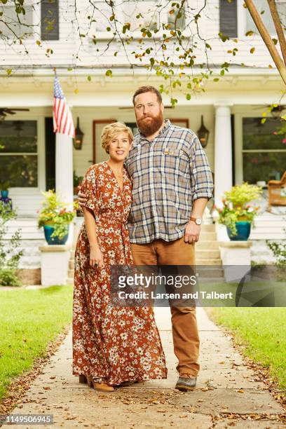 Hosts Ben Napier and Erin Napier are photographed for Guideposts Magazine on August 10, 2018 in Laurel, Mississippi. PUBLISHED IMAGE.