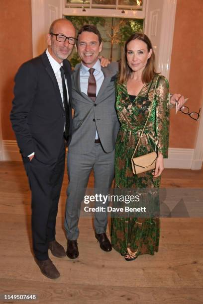 Eric Fellner, Dougray Scott and Claire Forlani attend a dinner hosted by Skye Gyngell and the Trustees of Action on Addiction to celebrate Addiction...