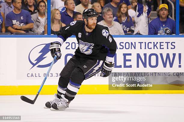 Ryan Malone of the Tampa Bay Lightning skates against the Boston Bruins in Game Six of the Eastern Conference Finals during the 2011 NHL Stanley Cup...